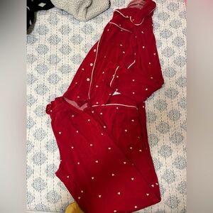 Auden Red Pajama Set with White Hearts